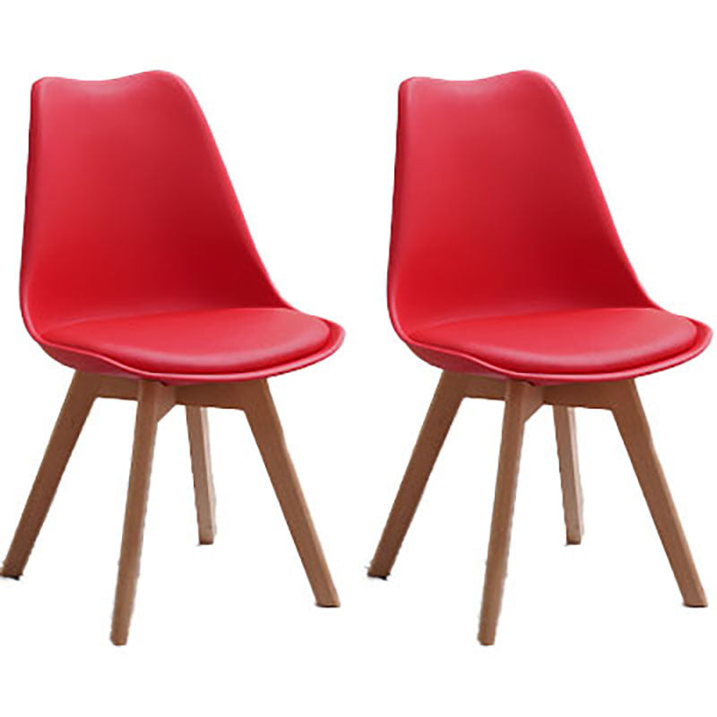 Sedie da cucina in stile contemporaneo sedia laterale senza braccio con gambe in legno