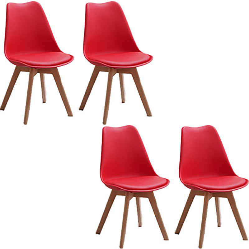 Sedie da cucina in stile contemporaneo sedia laterale senza braccio con gambe in legno