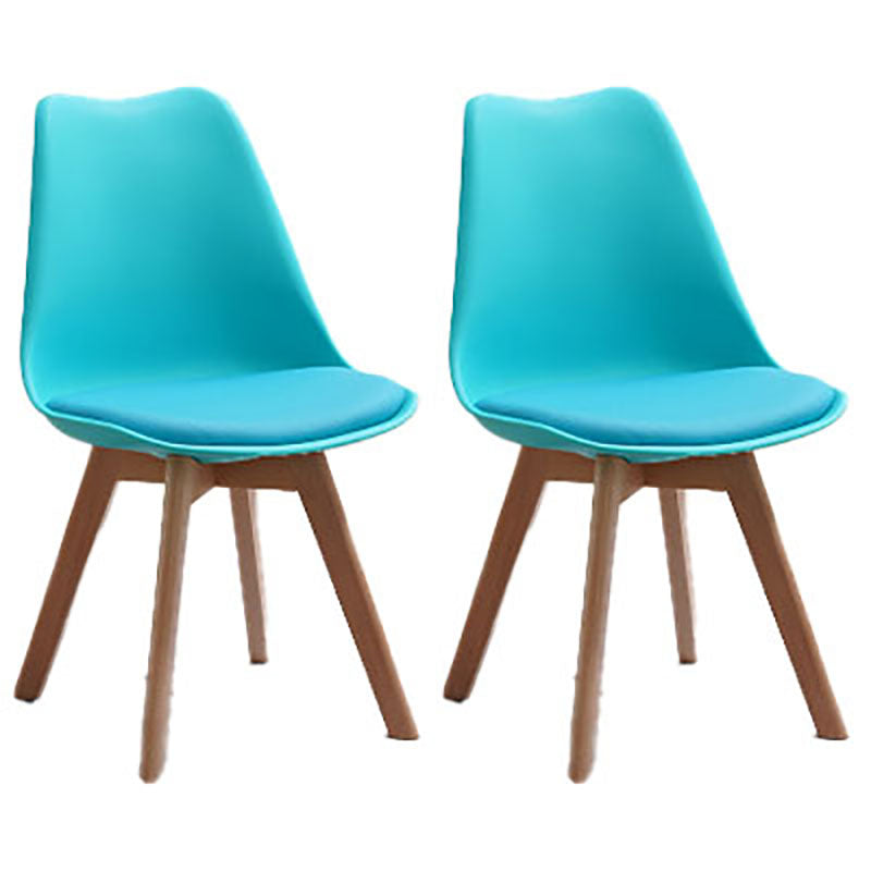 Sedie da cucina in stile contemporaneo sedia laterale senza braccio con gambe in legno
