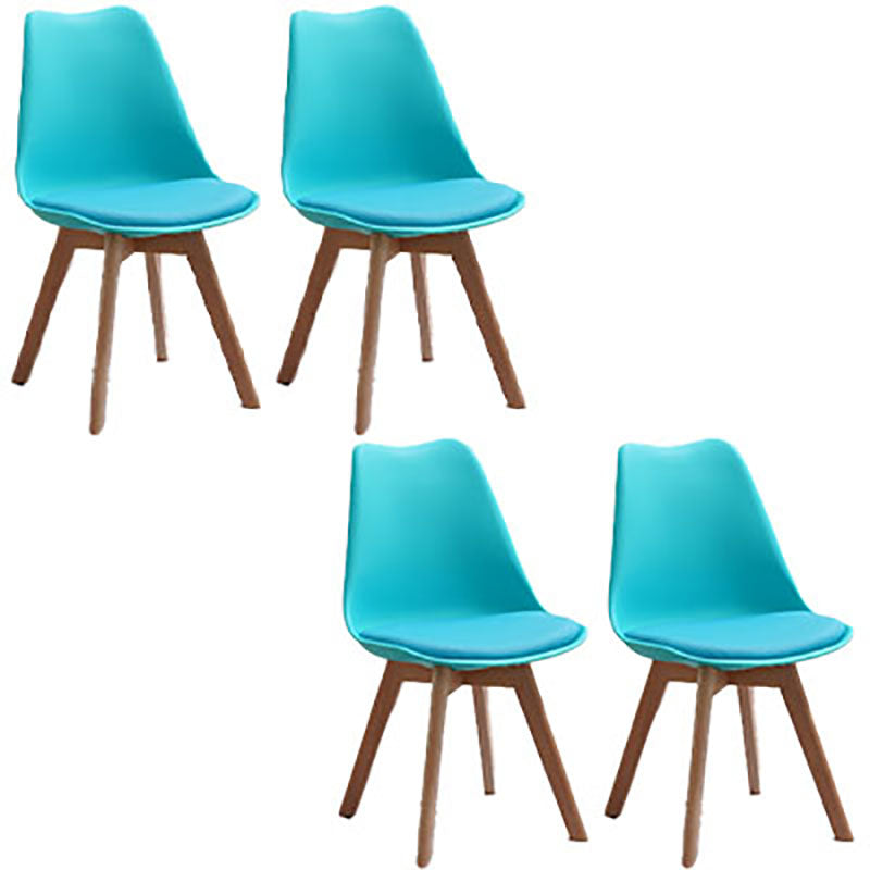 Sedie da cucina in stile contemporaneo sedia laterale senza braccio con gambe in legno
