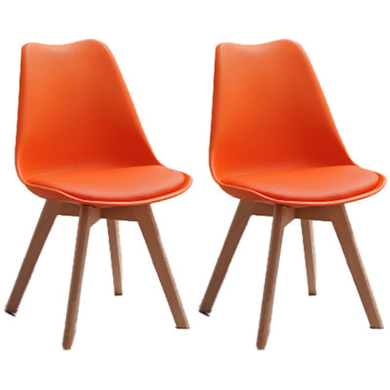 Sedie da cucina in stile contemporaneo sedia laterale senza braccio con gambe in legno