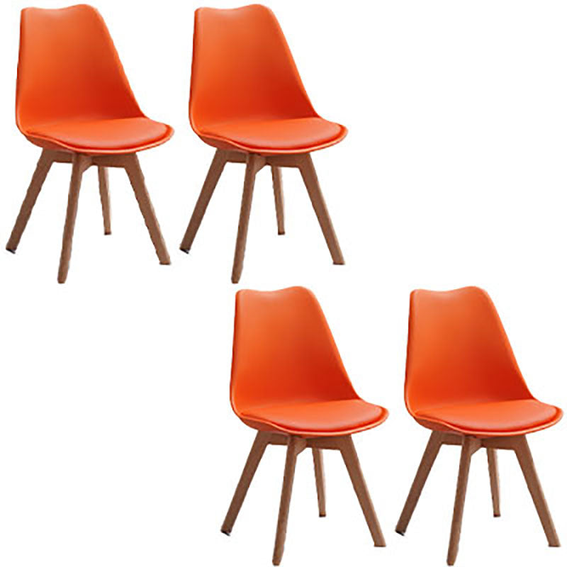 Sedie da cucina in stile contemporaneo sedia laterale senza braccio con gambe in legno