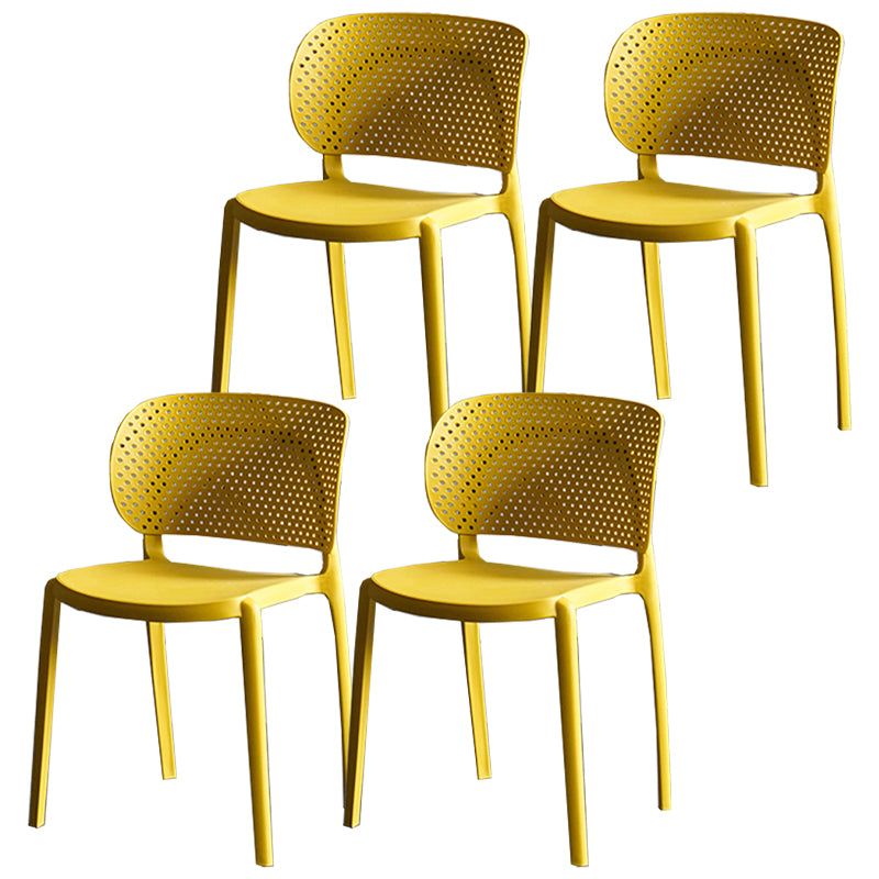 Sillas contemporáneas que cenan la silla lateral abierta plástica sin brazos para la cocina
