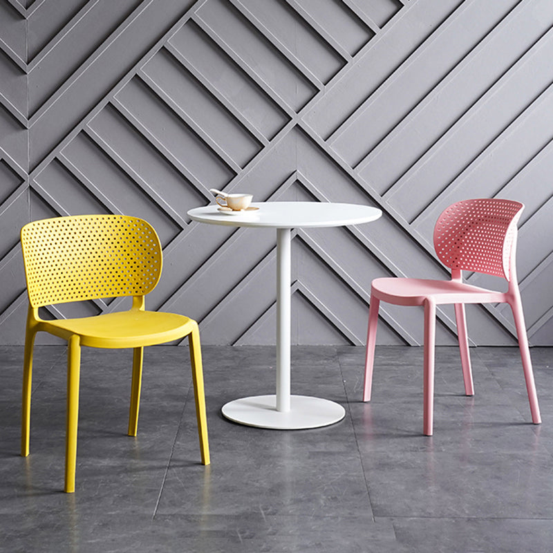 Sillas contemporáneas que cenan la silla lateral abierta plástica sin brazos para la cocina