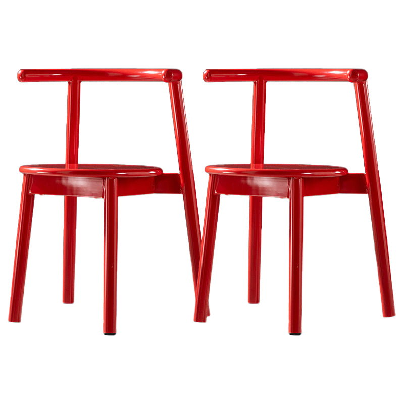Sillas contemporáneas que cenan las sillas laterales abiertas sin brazos con las piernas del metal para la cocina
