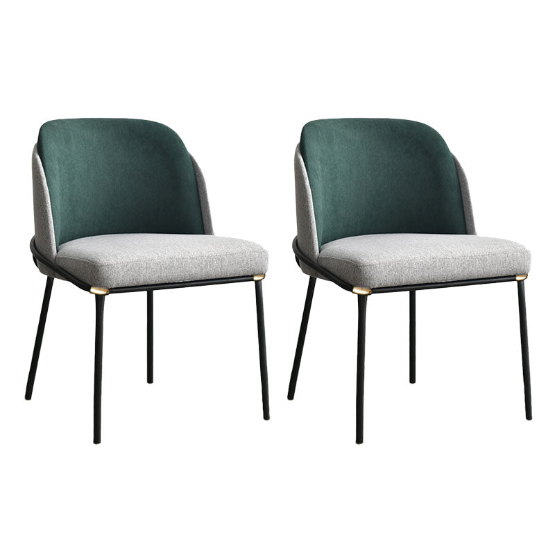Sillas laterales de tela de comedor escandinavo Silla con respaldo sólido sin brazos