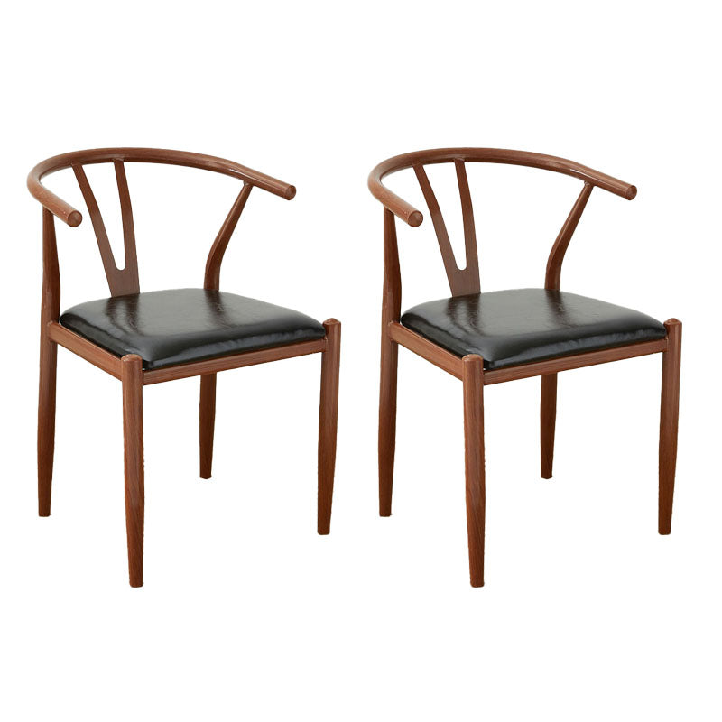 Silla de estilo moderno, silla auxiliar sin brazos con patas de metal para cocina