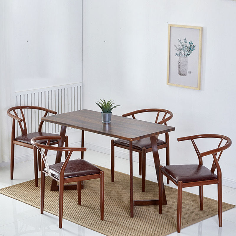 Silla de estilo moderno, silla auxiliar sin brazos con patas de metal para cocina