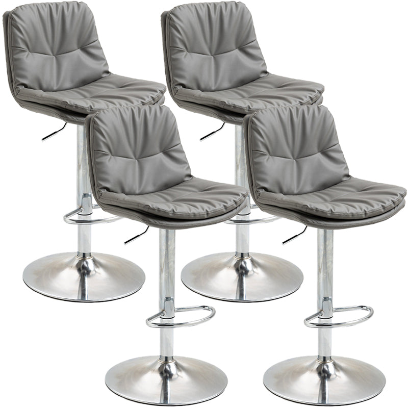 Modern Style Metal Bar Stools with Swivel and Adjustable Height Living Room Bar Stools