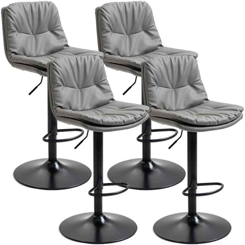 Modern Style Metal Bar Stools with Swivel and Adjustable Height Living Room Bar Stools