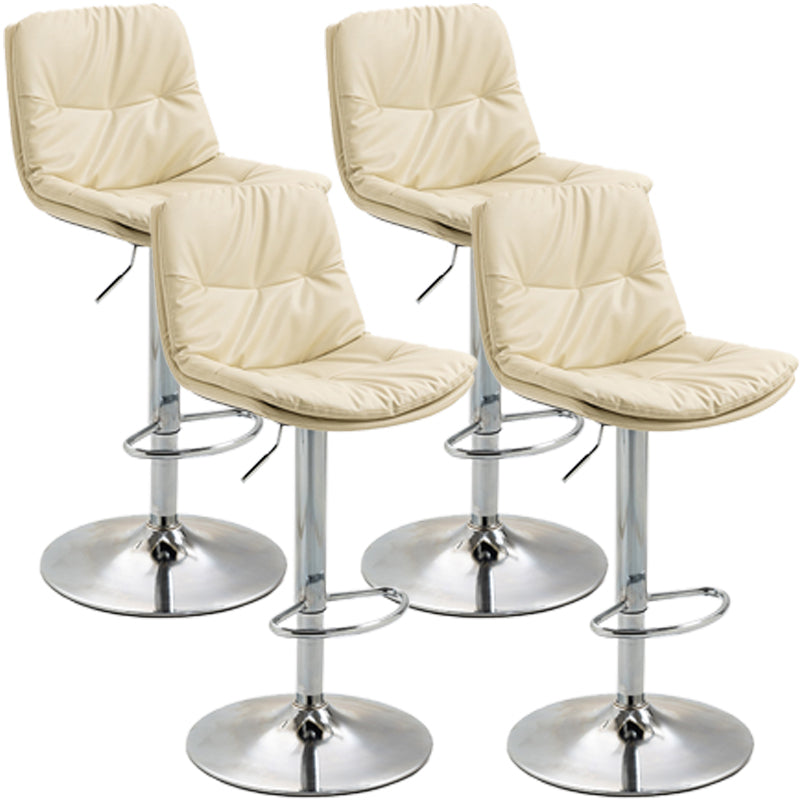 Modern Style Metal Bar Stools with Swivel and Adjustable Height Living Room Bar Stools