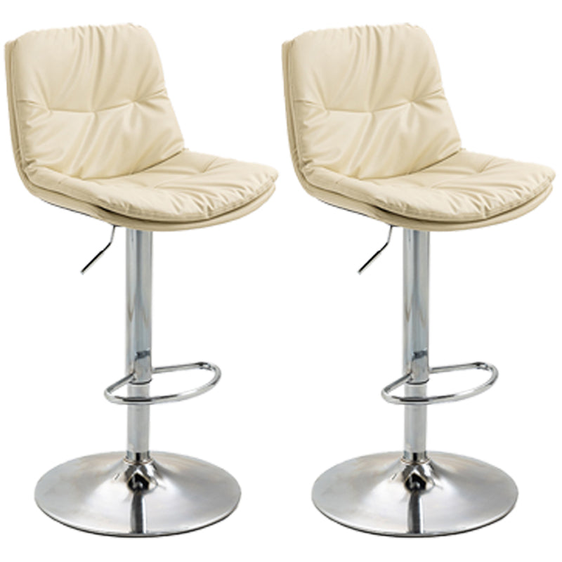 Modern Style Metal Bar Stools with Swivel and Adjustable Height Living Room Bar Stools