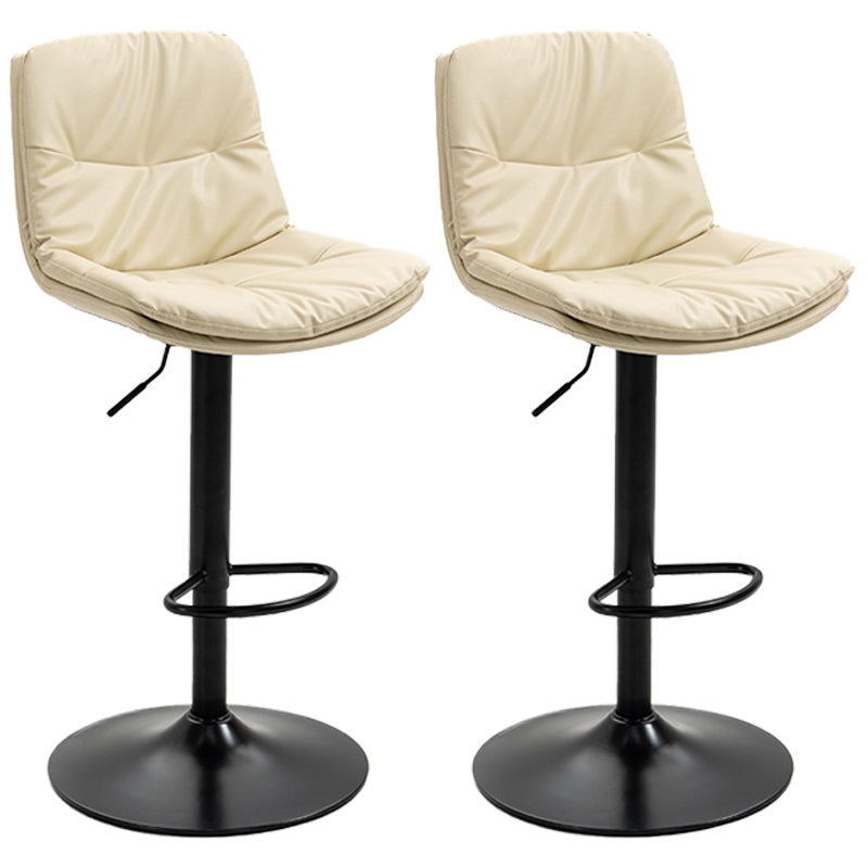 Modern Style Metal Bar Stools with Swivel and Adjustable Height Living Room Bar Stools