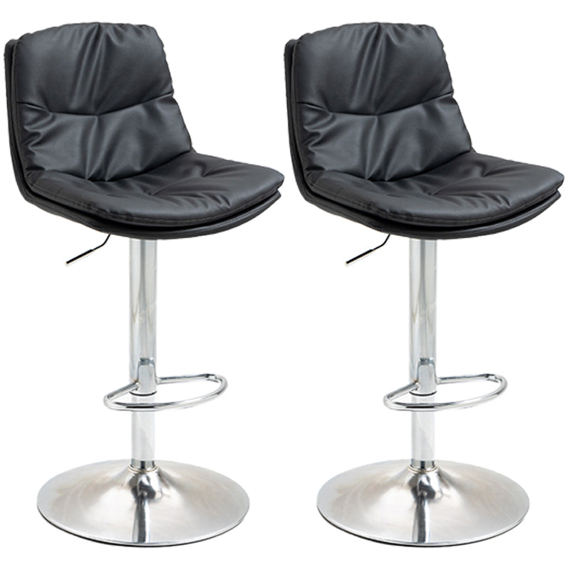 Modern Style Metal Bar Stools with Swivel and Adjustable Height Living Room Bar Stools