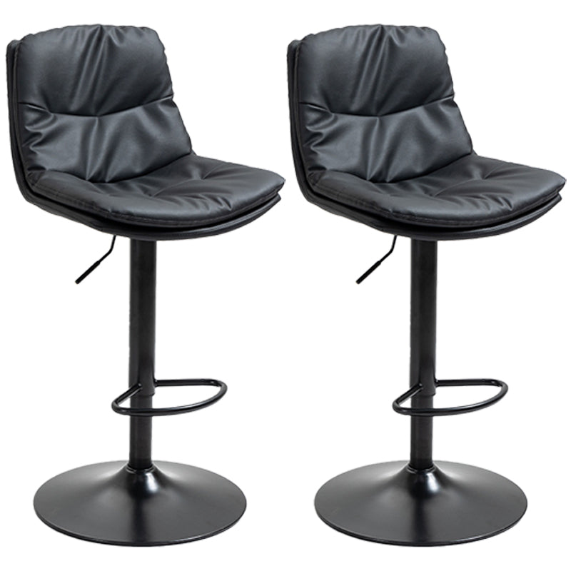 Modern Style Metal Bar Stools with Swivel and Adjustable Height Living Room Bar Stools
