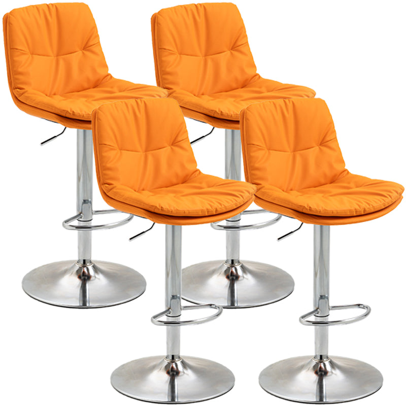 Modern Style Metal Bar Stools with Swivel and Adjustable Height Living Room Bar Stools