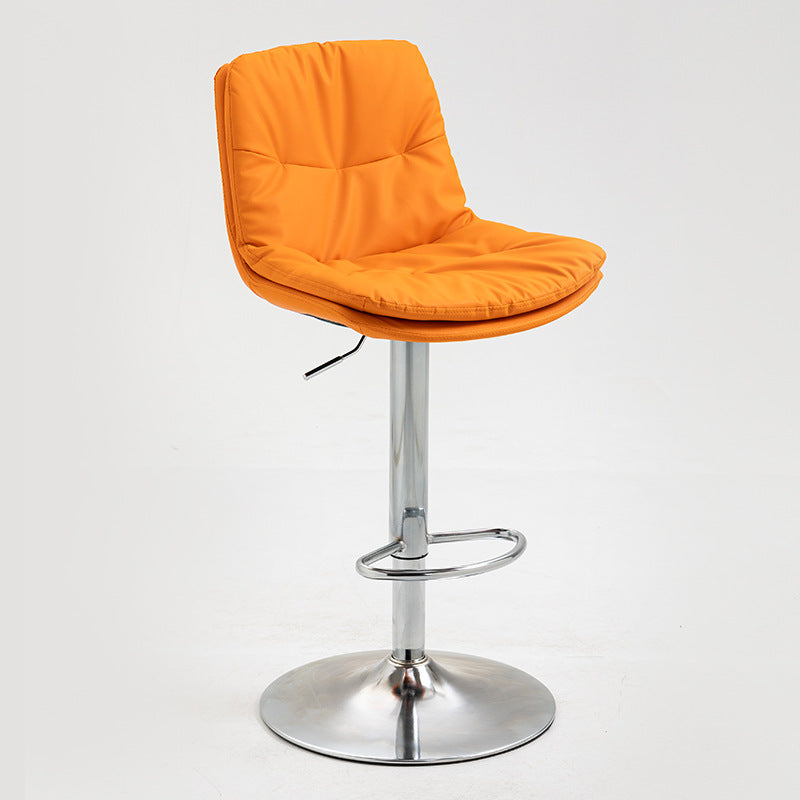 Modern Style Metal Bar Stools with Swivel and Adjustable Height Living Room Bar Stools