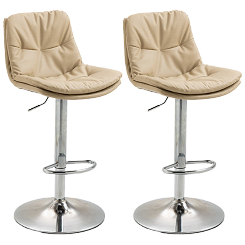 Modern Style Metal Bar Stools with Swivel and Adjustable Height Living Room Bar Stools