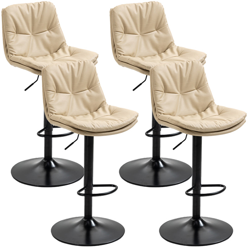 Modern Style Metal Bar Stools with Swivel and Adjustable Height Living Room Bar Stools
