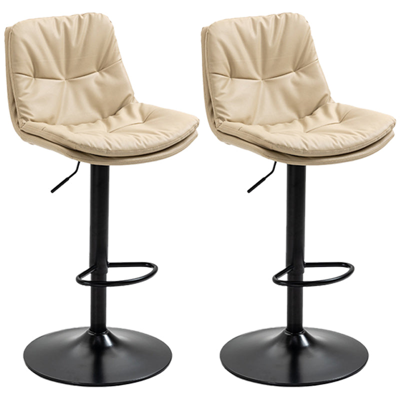 Modern Style Metal Bar Stools with Swivel and Adjustable Height Living Room Bar Stools