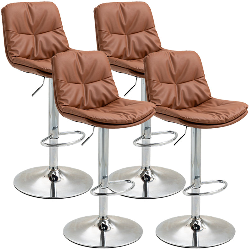 Modern Style Metal Bar Stools with Swivel and Adjustable Height Living Room Bar Stools