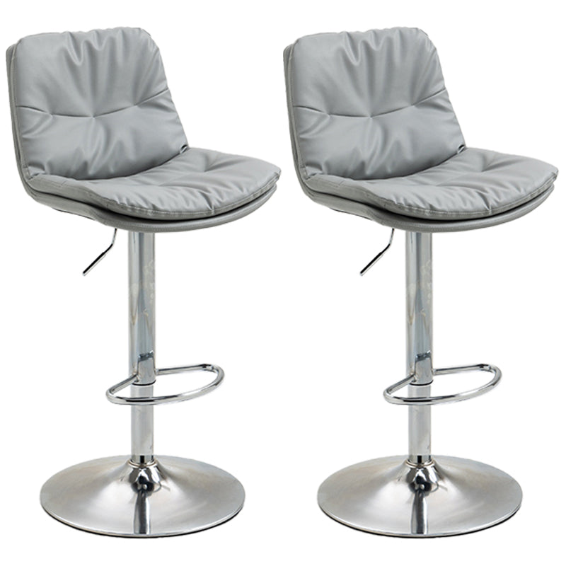 Modern Style Metal Bar Stools with Swivel and Adjustable Height Living Room Bar Stools