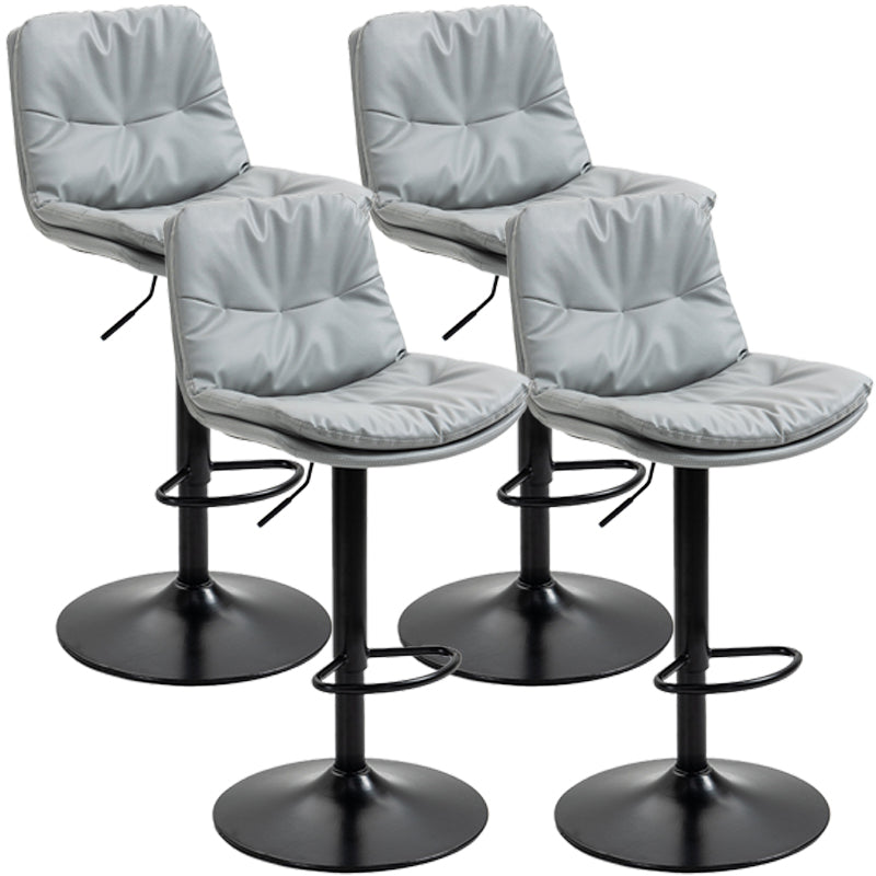 Modern Style Metal Bar Stools with Swivel and Adjustable Height Living Room Bar Stools