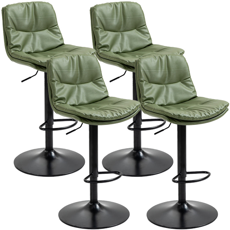 Modern Style Metal Bar Stools with Swivel and Adjustable Height Living Room Bar Stools