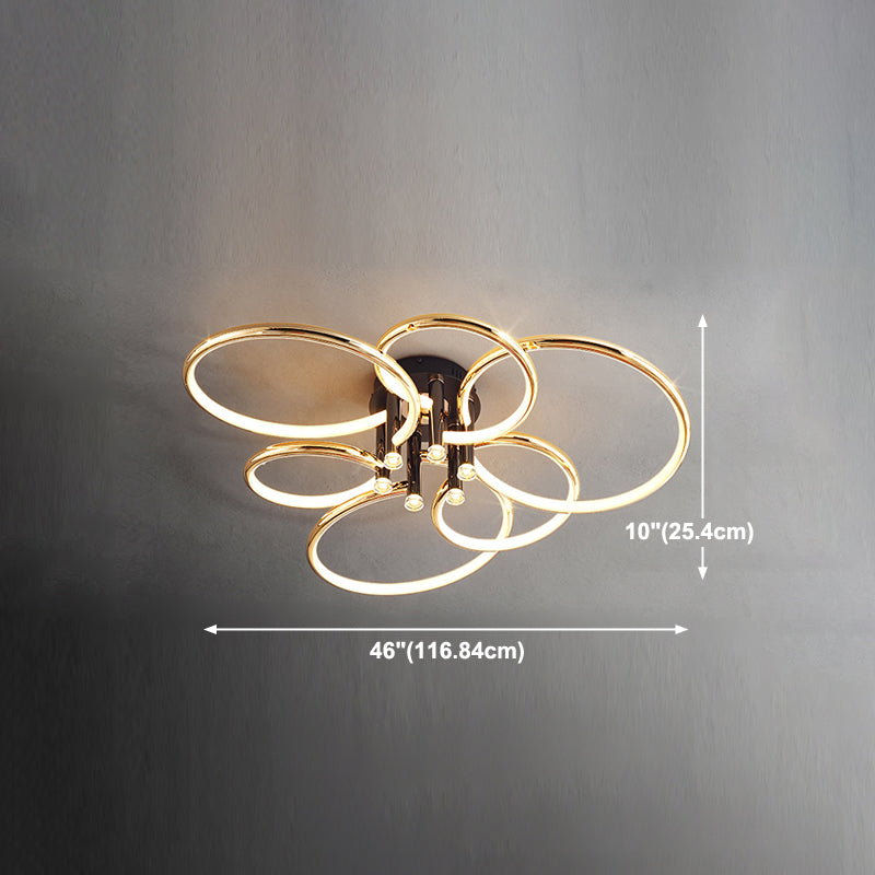 Luminaires encastrés contemporains Lampes encastrées linéaires en métal en or
