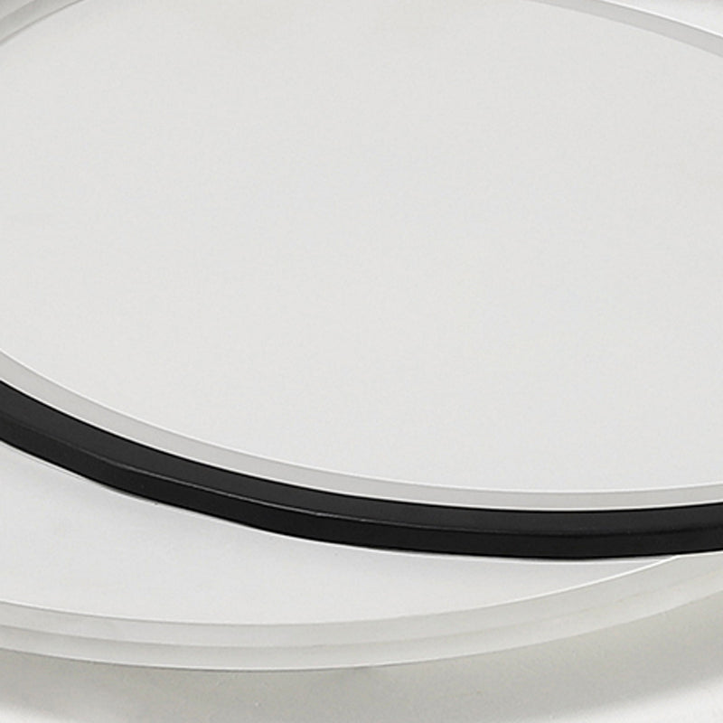 Black Circles Ceiling Light Fixture Minimalist LED Metal Ceiling Flush Mount