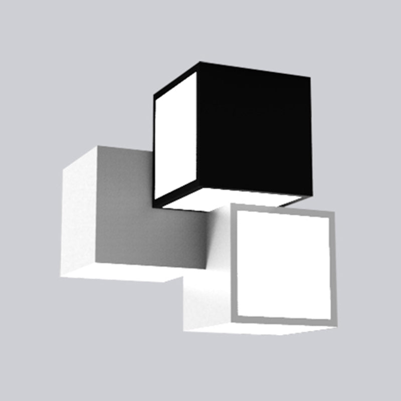 Plafonnier géométrique en métal plafonnier LED contemporain