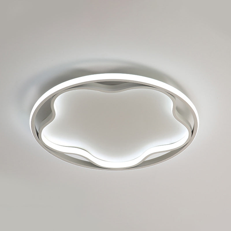 Flor de metal cerca de la iluminación del techo Luz de techo blanca LED nórdica