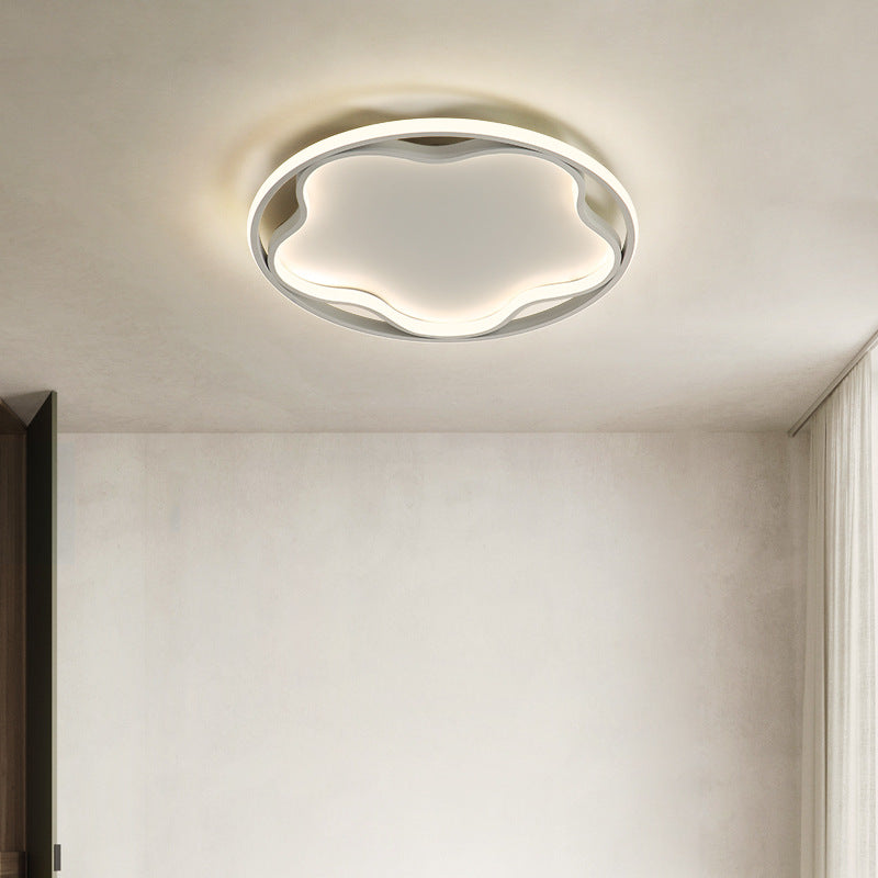Flor de metal cerca de la iluminación del techo Luz de techo blanca LED nórdica