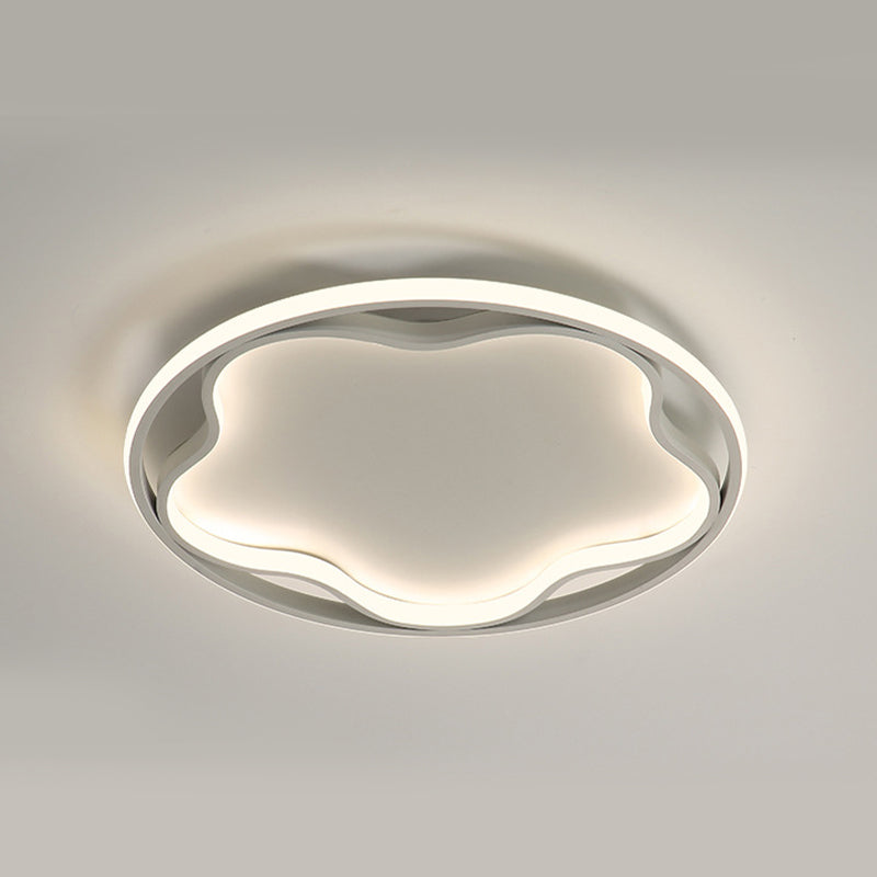 Flor de metal cerca de la iluminación del techo Luz de techo blanca LED nórdica