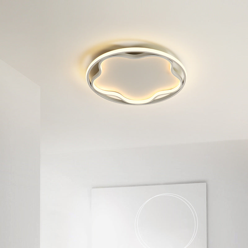 Flor de metal cerca de la iluminación del techo Luz de techo blanca LED nórdica