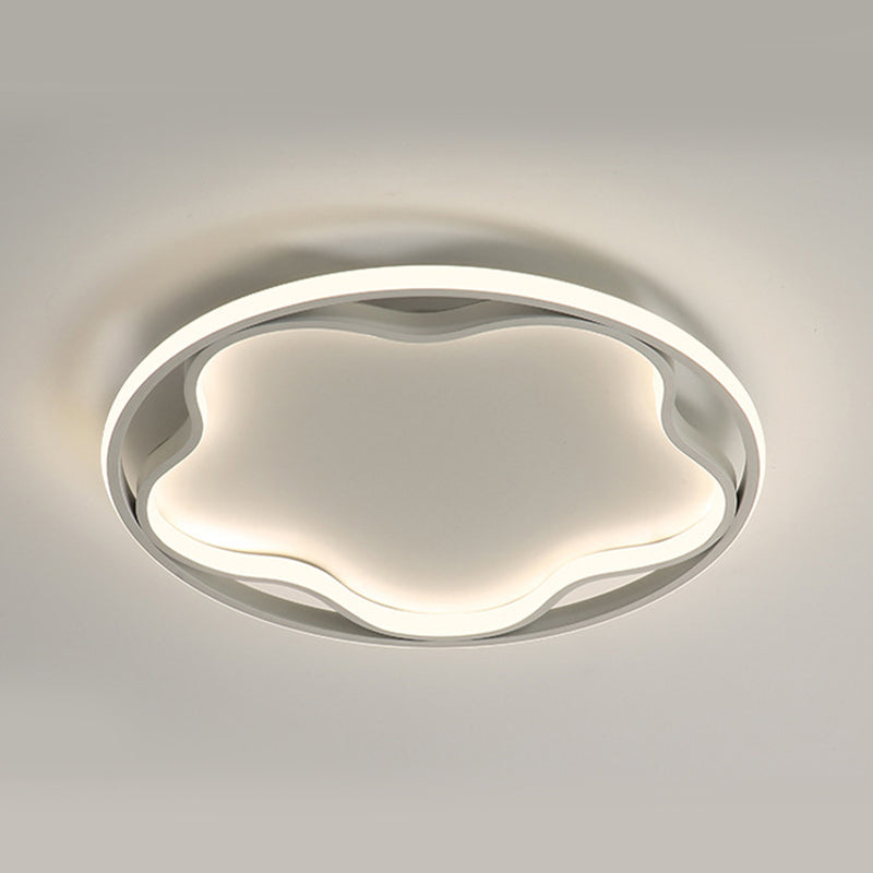 Flor de metal cerca de la iluminación del techo Luz de techo blanca LED nórdica