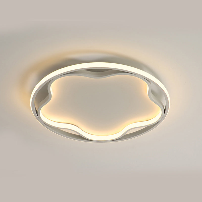 Flor de metal cerca de la iluminación del techo Luz de techo blanca LED nórdica