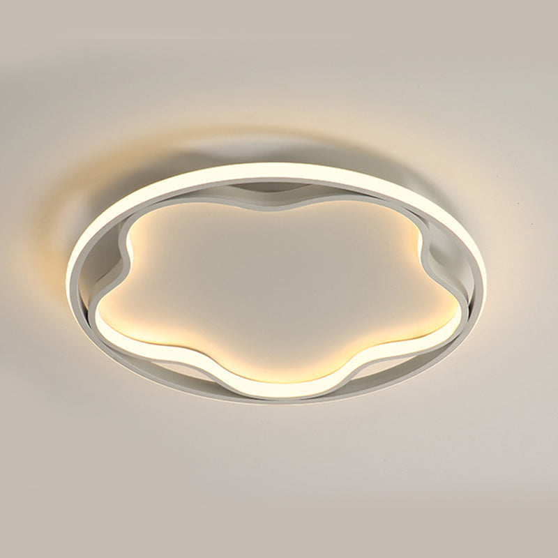 Flor de metal cerca de la iluminación del techo Luz de techo blanca LED nórdica