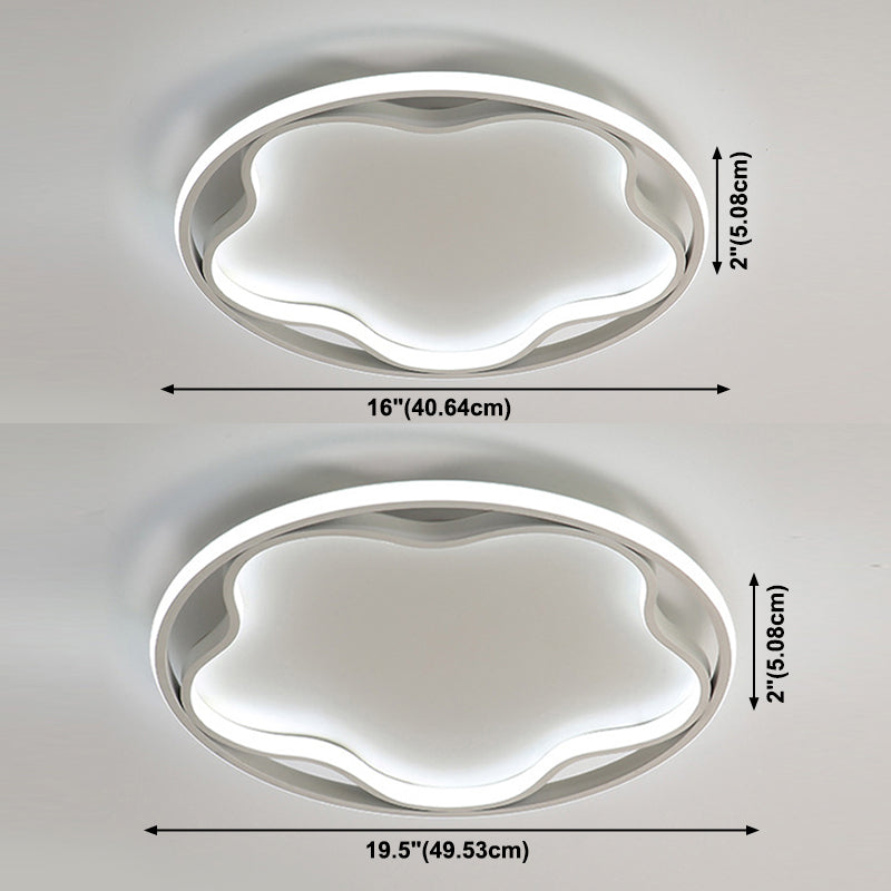 Flor de metal cerca de la iluminación del techo Luz de techo blanca LED nórdica