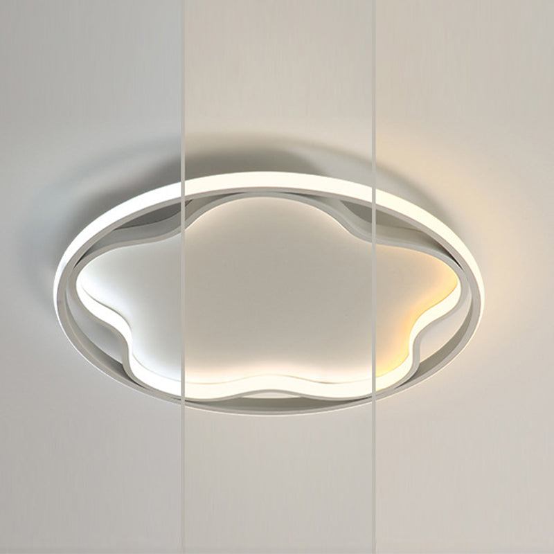 Flor de metal cerca de la iluminación del techo Luz de techo blanca LED nórdica