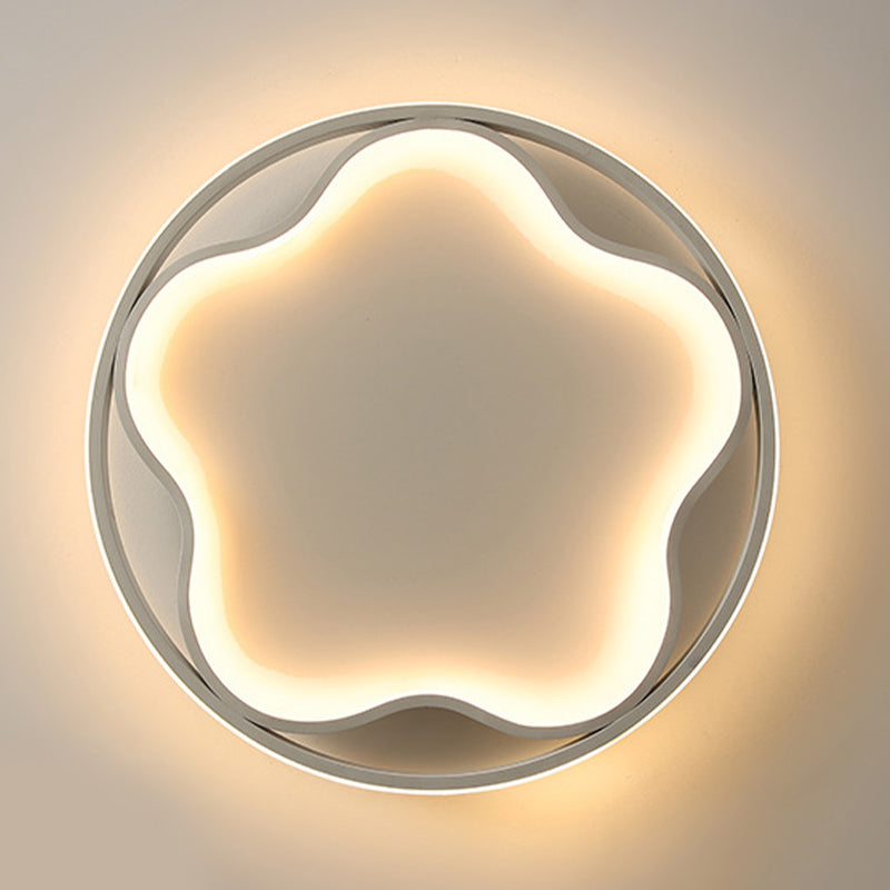 Flor de metal cerca de la iluminación del techo Luz de techo blanca LED nórdica