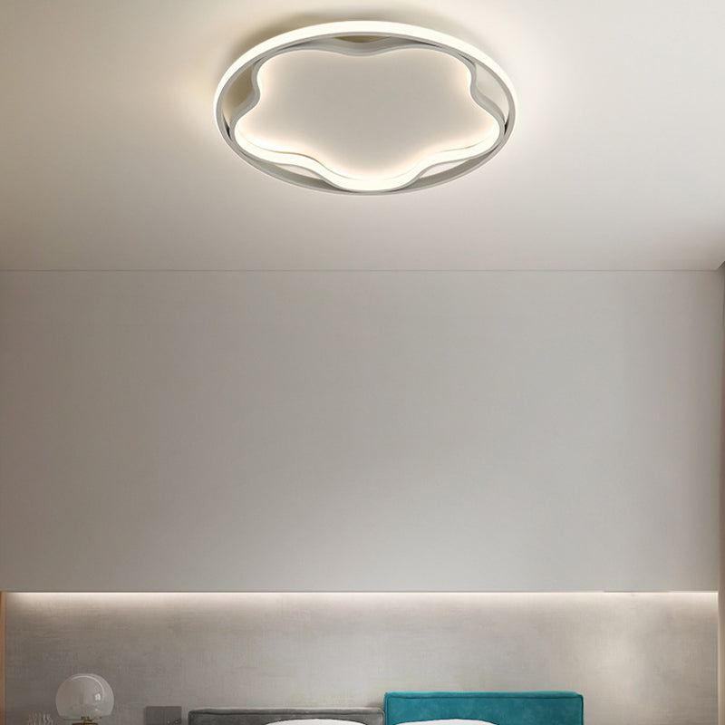 Flor de metal cerca de la iluminación del techo Luz de techo blanca LED nórdica