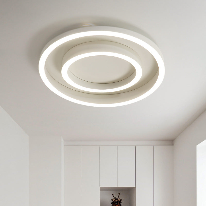 Moderno LED de techo de la luz de techo de los círculos blancos de techo con la pala de metal