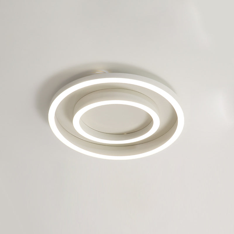 Moderno LED de techo de la luz de techo de los círculos blancos de techo con la pala de metal
