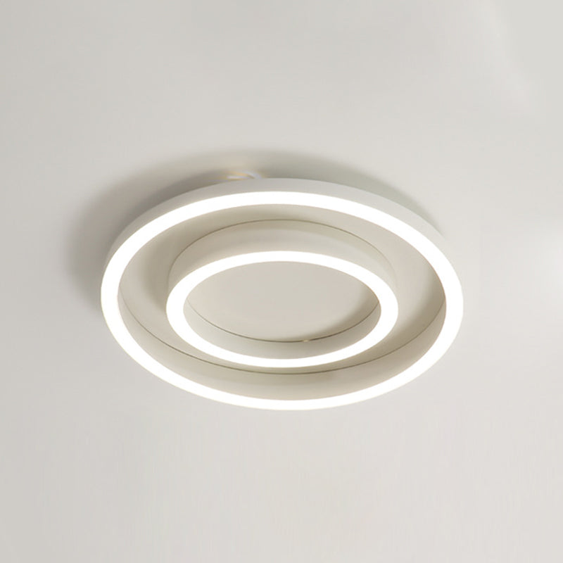 Moderno LED de techo de la luz de techo de los círculos blancos de techo con la pala de metal