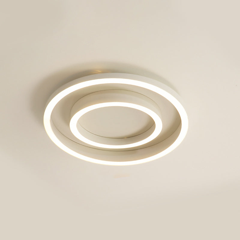 Moderno LED de techo de la luz de techo de los círculos blancos de techo con la pala de metal