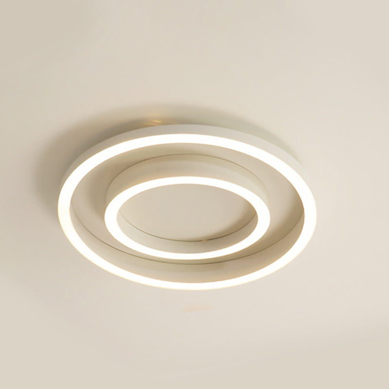 Moderno LED de techo de la luz de techo de los círculos blancos de techo con la pala de metal