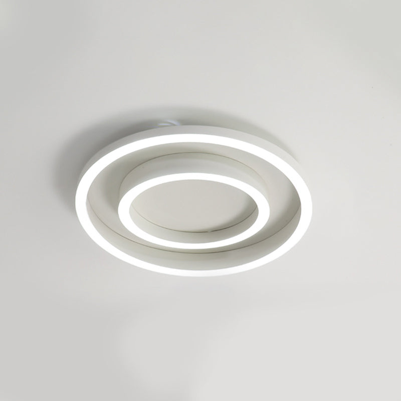 Moderno LED de techo de la luz de techo de los círculos blancos de techo con la pala de metal