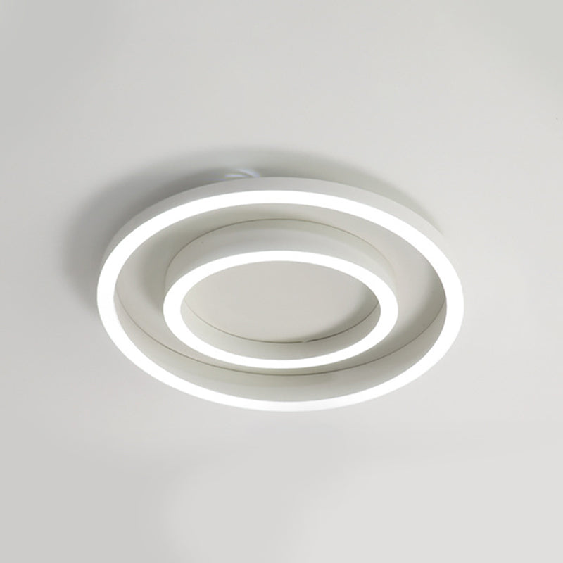 Moderno LED de techo de la luz de techo de los círculos blancos de techo con la pala de metal