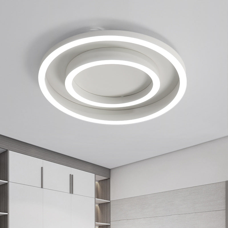 Moderno LED de techo de la luz de techo de los círculos blancos de techo con la pala de metal